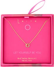 Leith Let Yourself Be You Bubble Initial Pendant Necklace