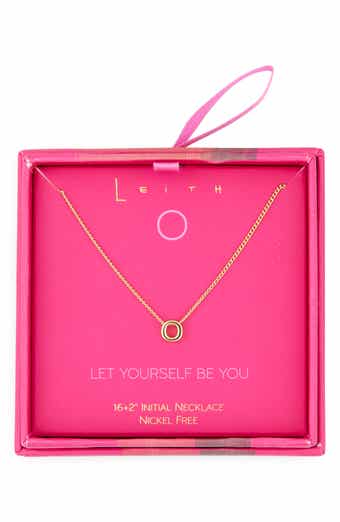 Let Yourself Be You Bubble Initial Pendant Necklace