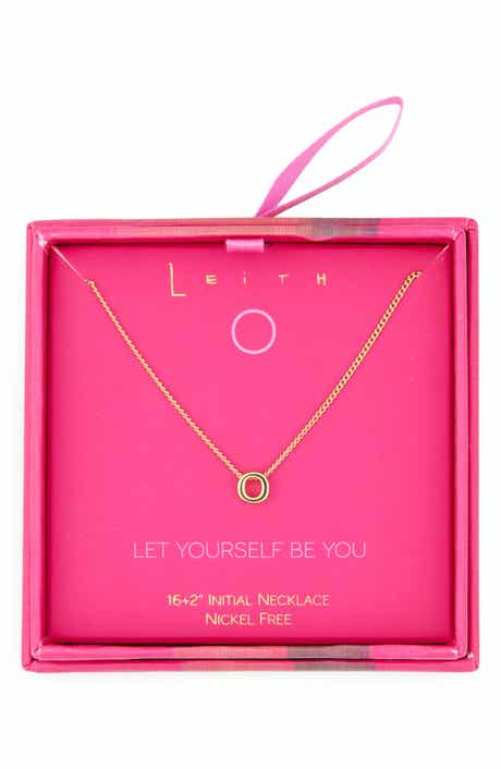 Let Yourself Be You Bubble Initial Pendant Necklace