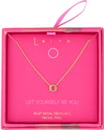 Leith Let Yourself Be You Bubble Initial Pendant Necklace