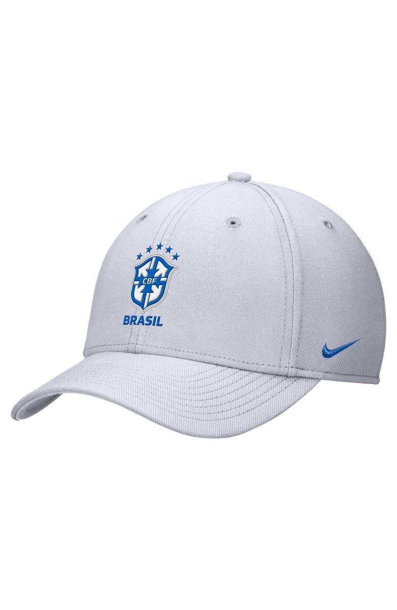 Nike Men's Nike White Brazil National Team Rise Swoosh Performance Flex Hat, Main, color, White