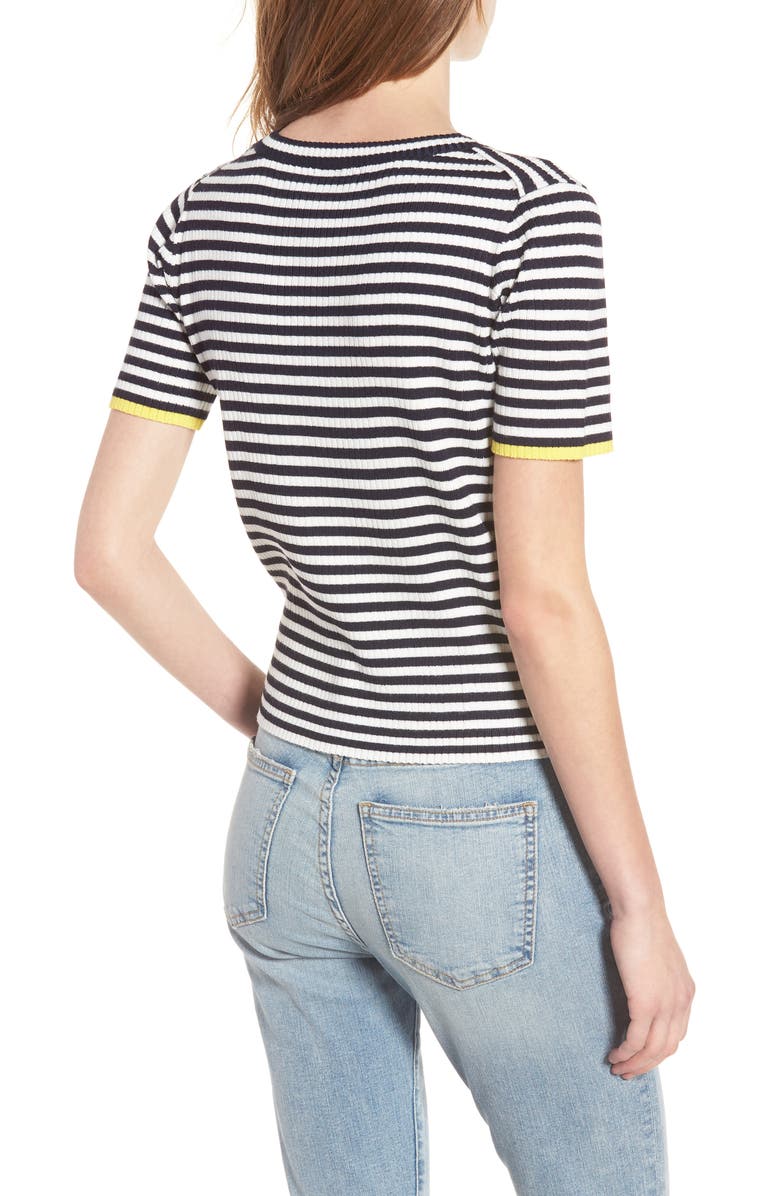 Cotton Emporium Stripe Knit Pullover, Alternate, color,