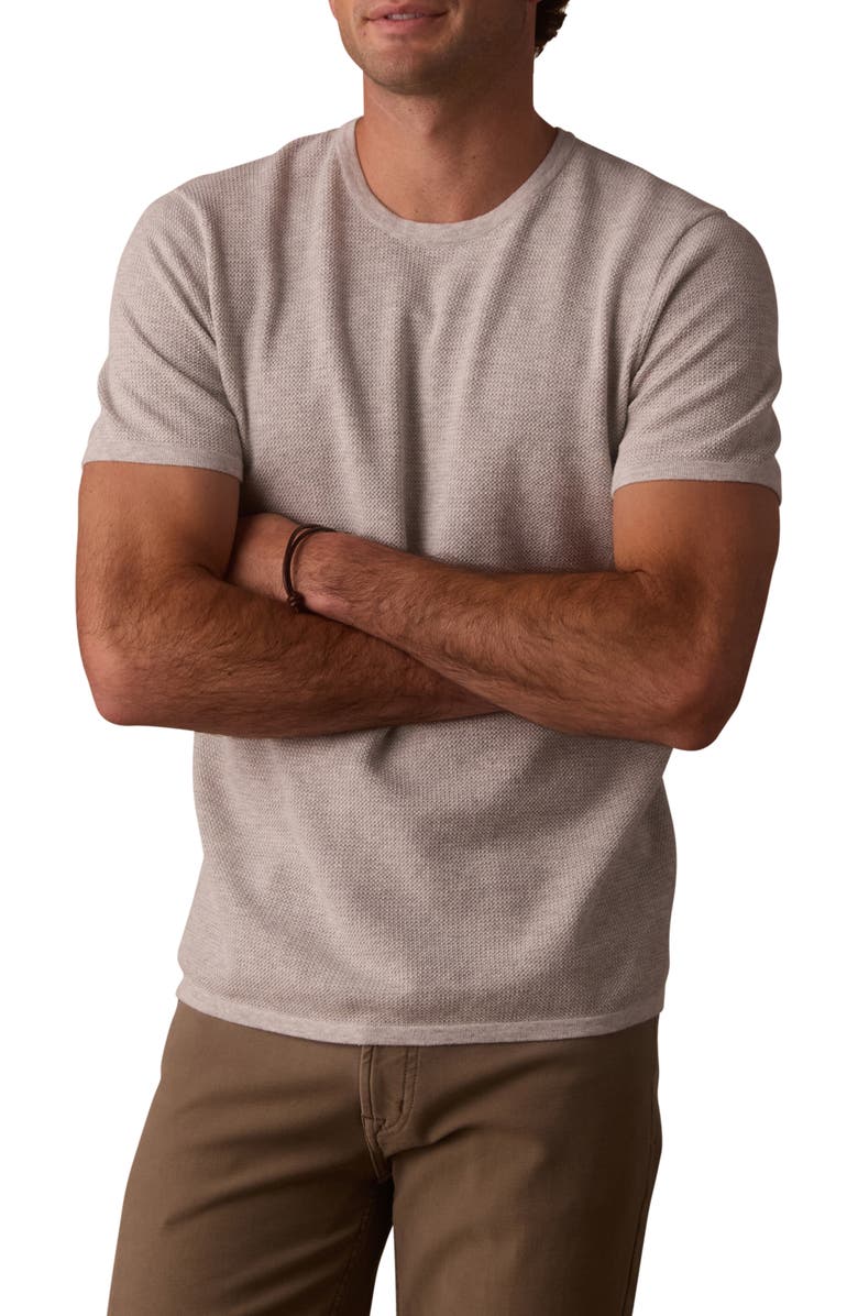 The Normal Brand Driftknit Short Sleeve Sweater, Main, color, Stone