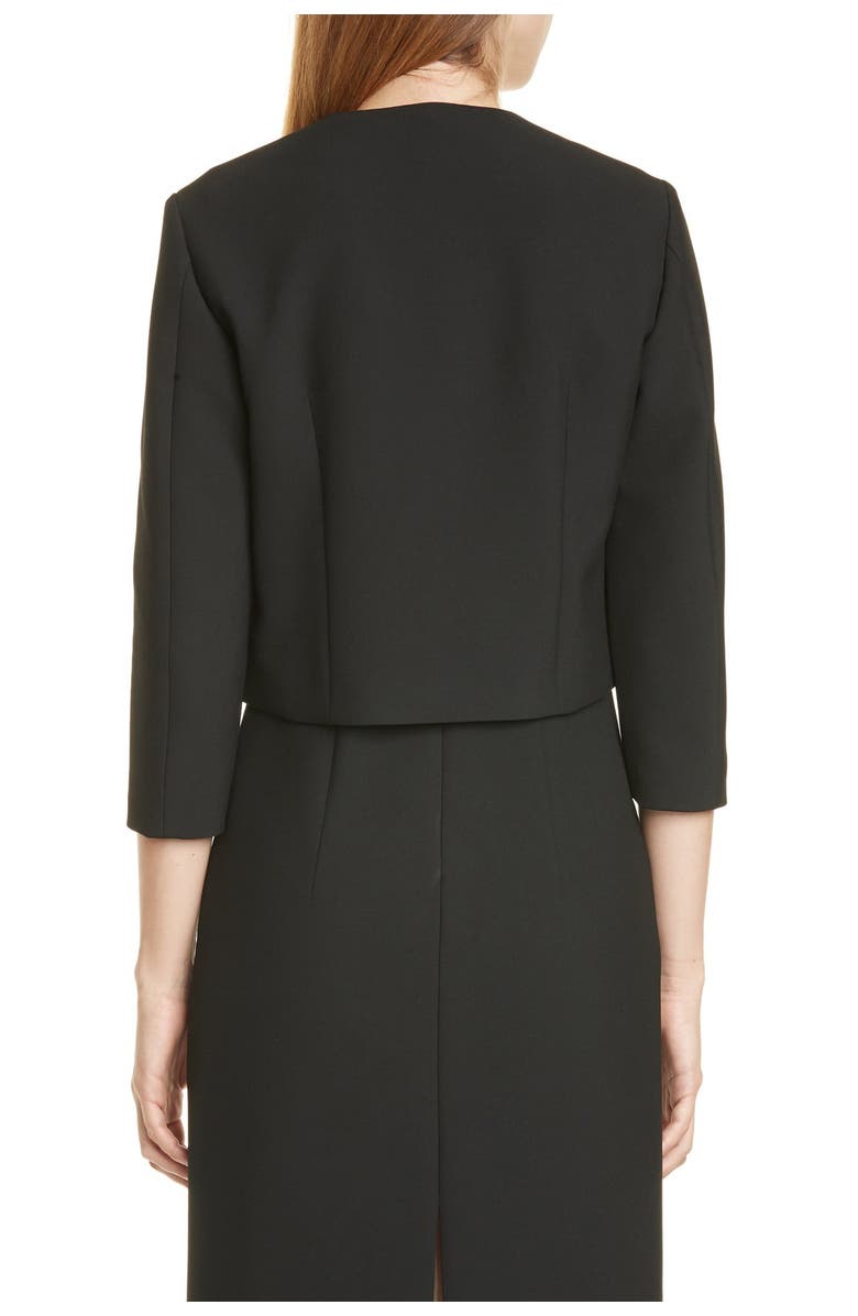 BOSS Jikiva Collarless Ponte Crop Jacket, Alternate, color, 
