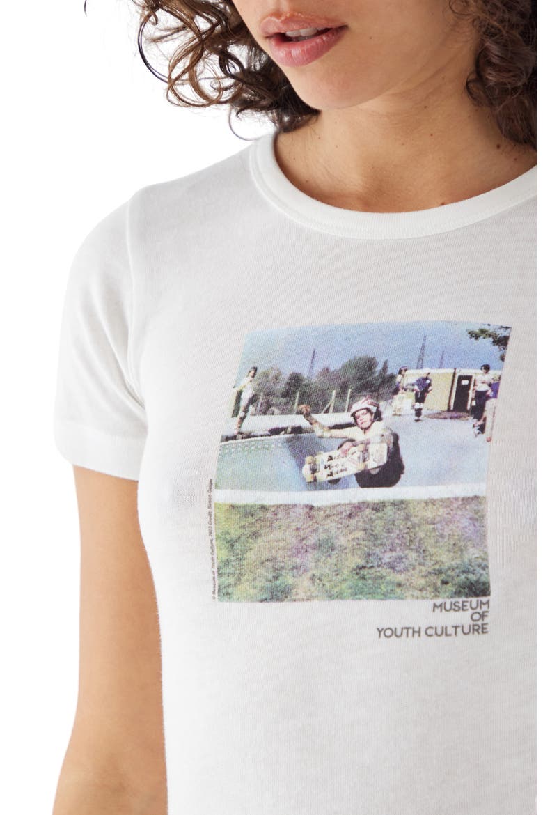 Museum of Youth Cotton Graphic Baby Tee, Alternate, color, WHITE