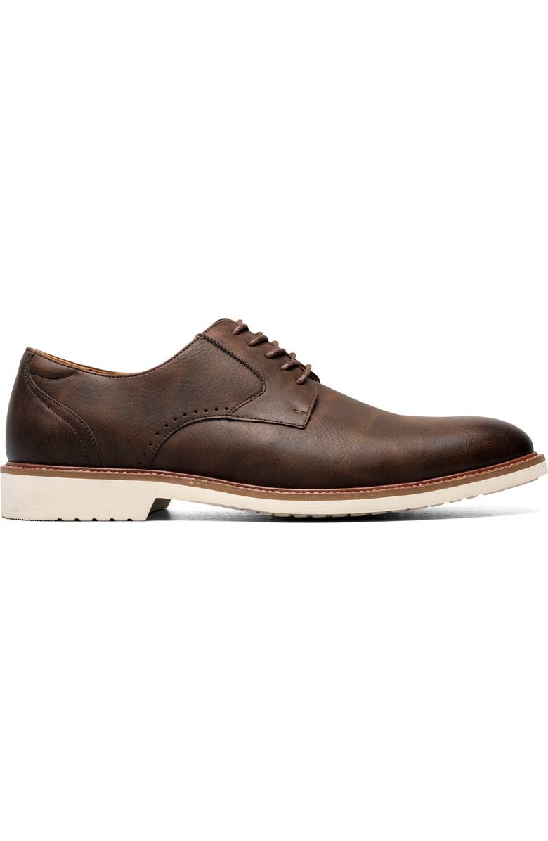 Stacy Adams Vinson Plain Toe Derby, Alternate, color, Brown