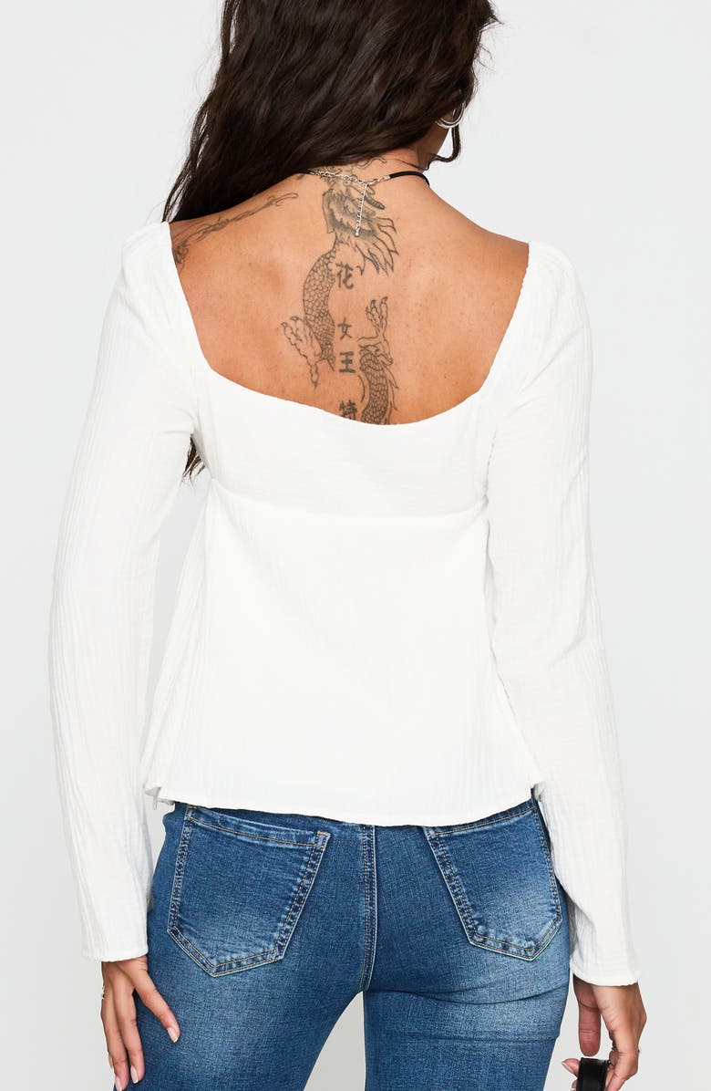 Princess Polly Khalea Long Sleeve Babydoll Top, Alternate, color, White