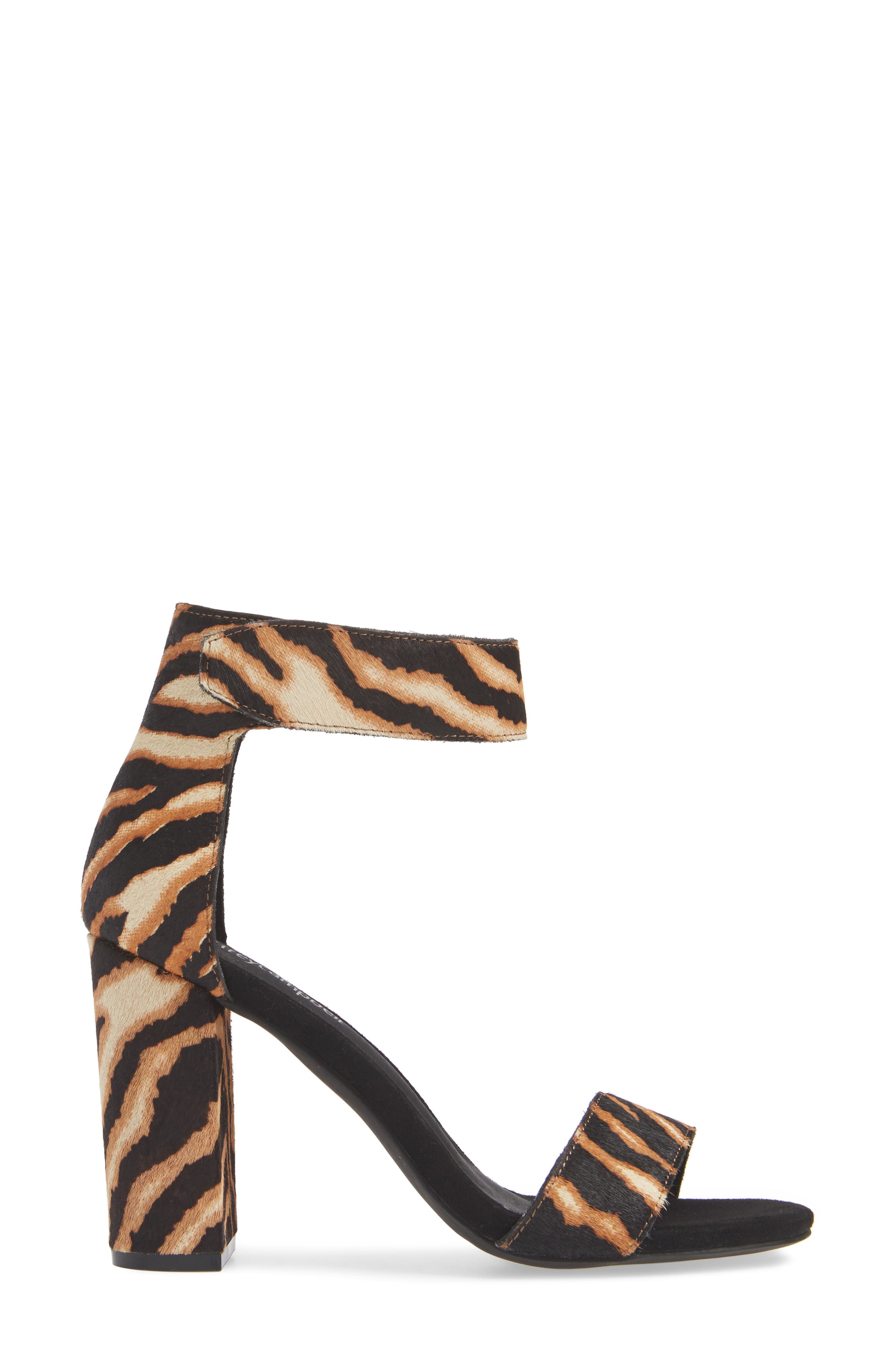 Lindsay Genuine Calf Hair Ankle Strap Sandal, Alternate, color, BEIGE ZEBRA PRINT LEATHER