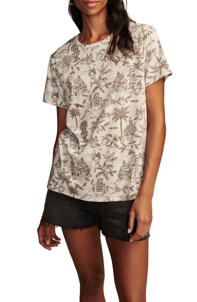 Lucky Brand Print T-Shirt, Main, color, 