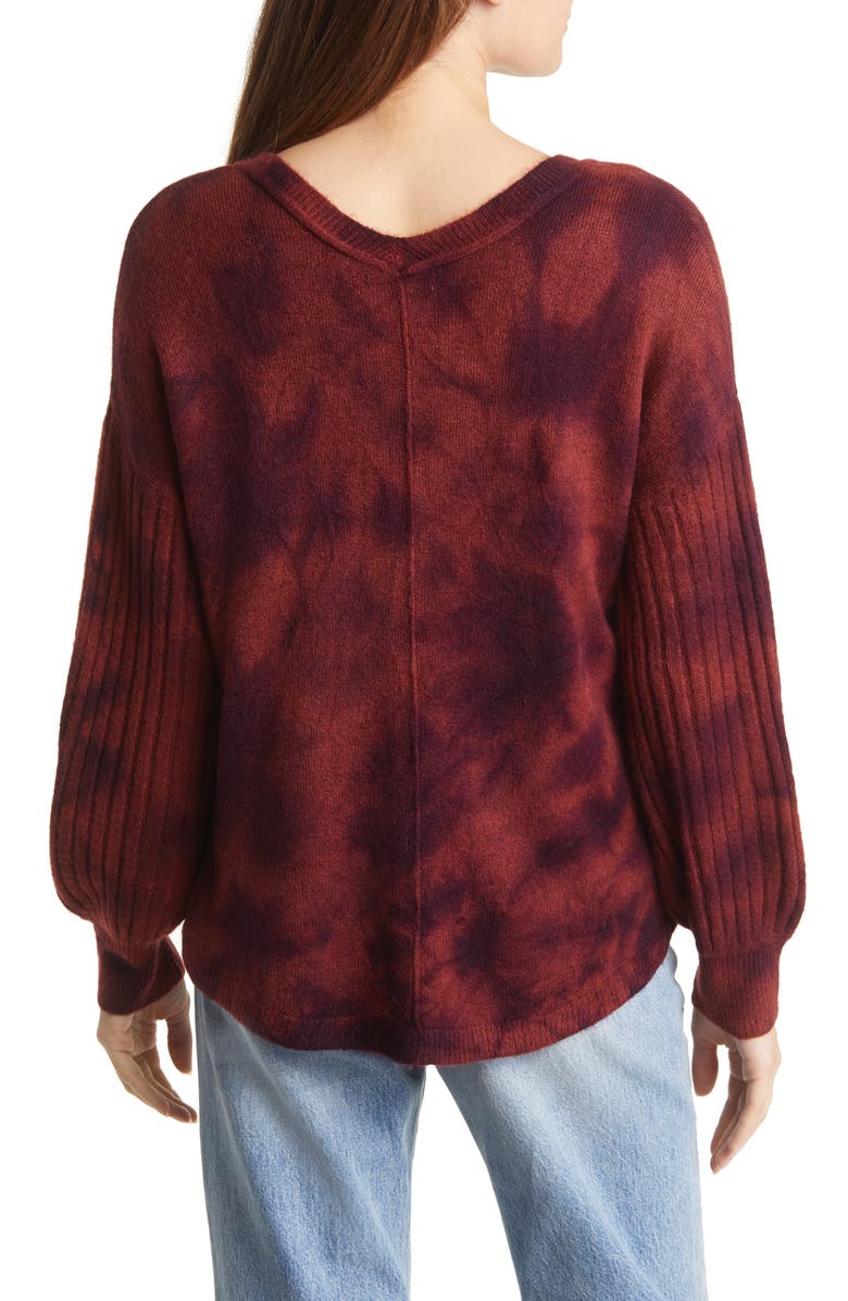 Wit & Wisdom V-Neck Blouson Long Sleeve Sweater, Alternate, color,