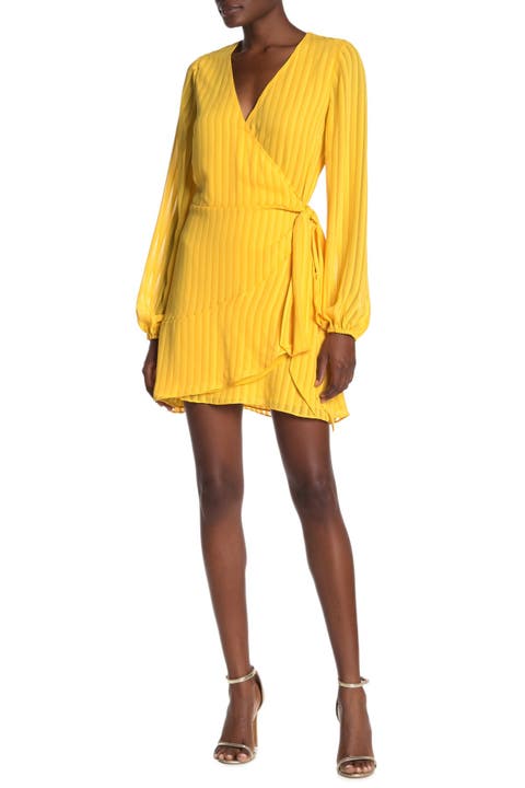 Reed Shadow Stripe Wrap Dress