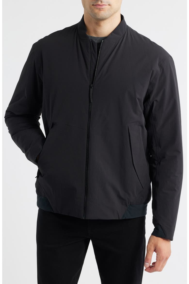 Diode Water Repellent Insulated Bomber Jacket, Alternate, color, BLACK