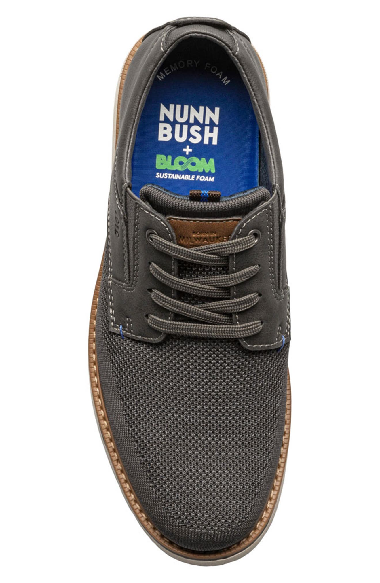 NUNN BUSH Otto Plain Toe Derby - Wide Width Available, Alternate, color, Gray Multi