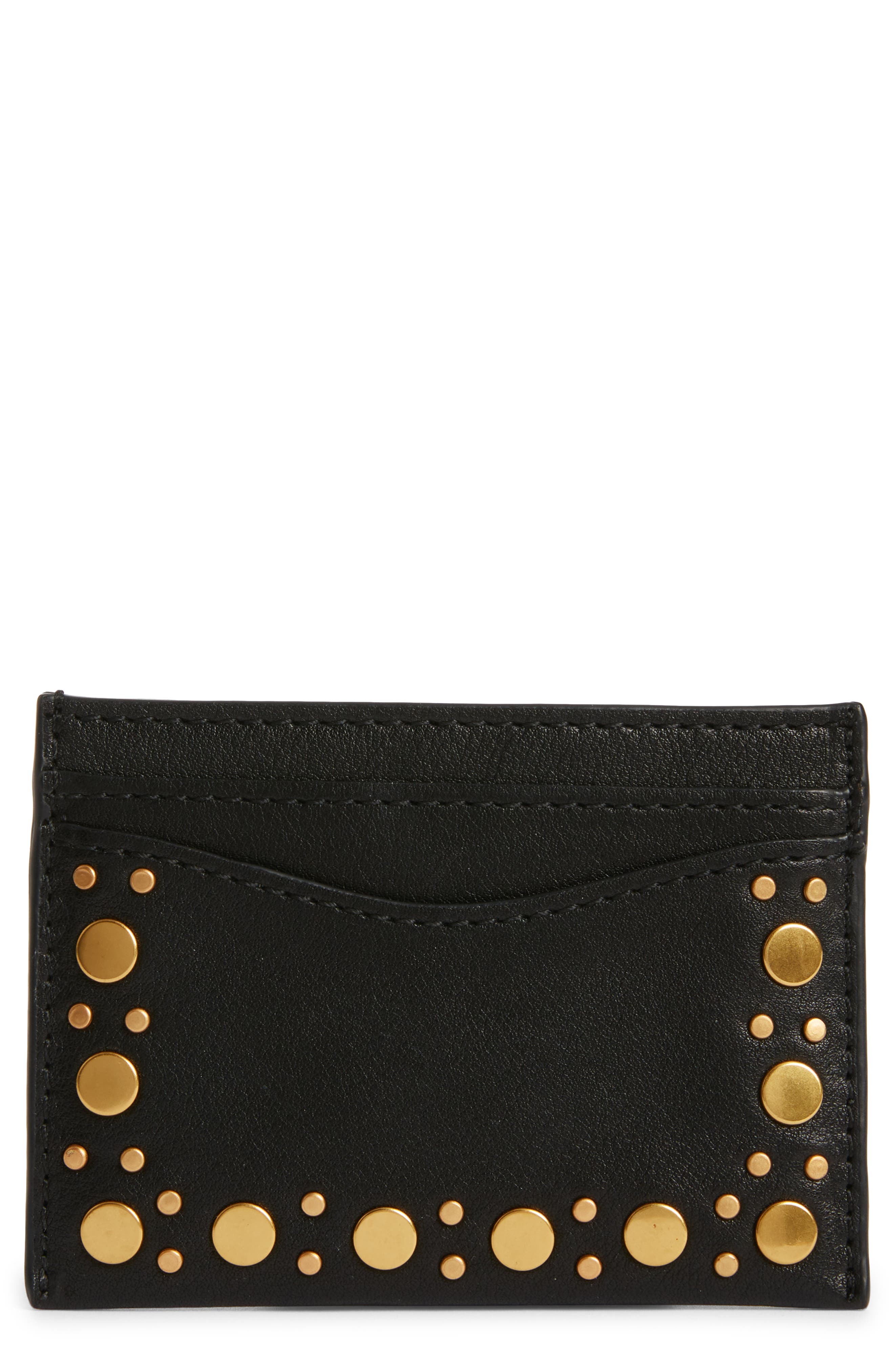 Rebecca Minkoff Noemie Stud Leather Card Case
