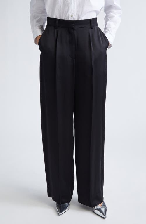 Totême Toteme Pleated Fluid Pants In Black