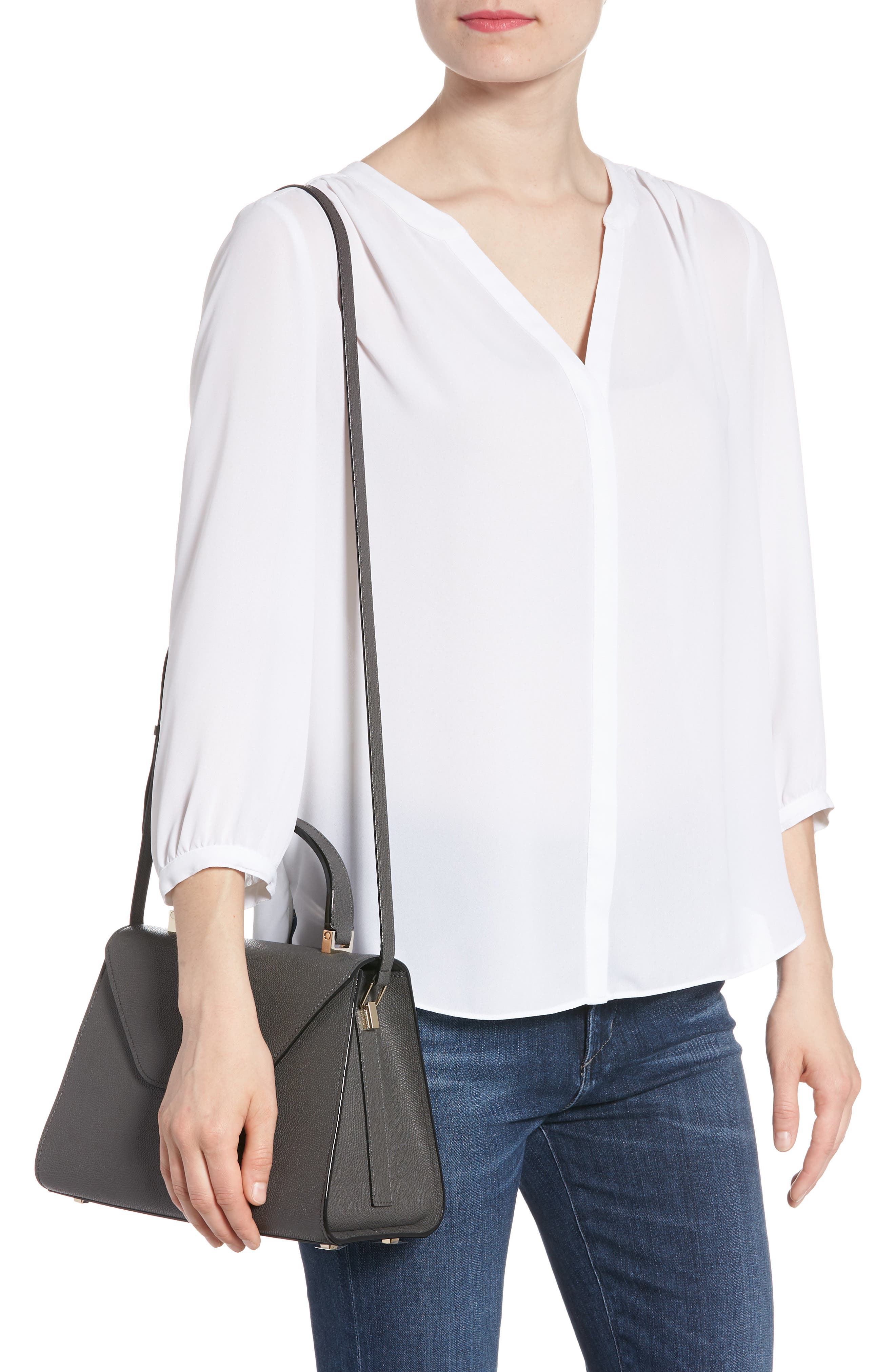 Valextra Iside Medium Top Handle Bag, Alternate, color, 