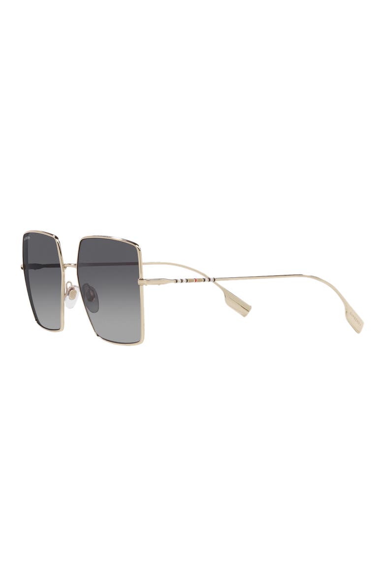 58mm Gradient Polarized Square Sunglasses, Alternate, color, GREY GRADIENT