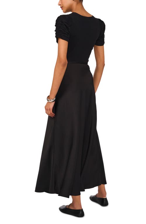 1.state Bias Cut Midi Skirt In Rich Black