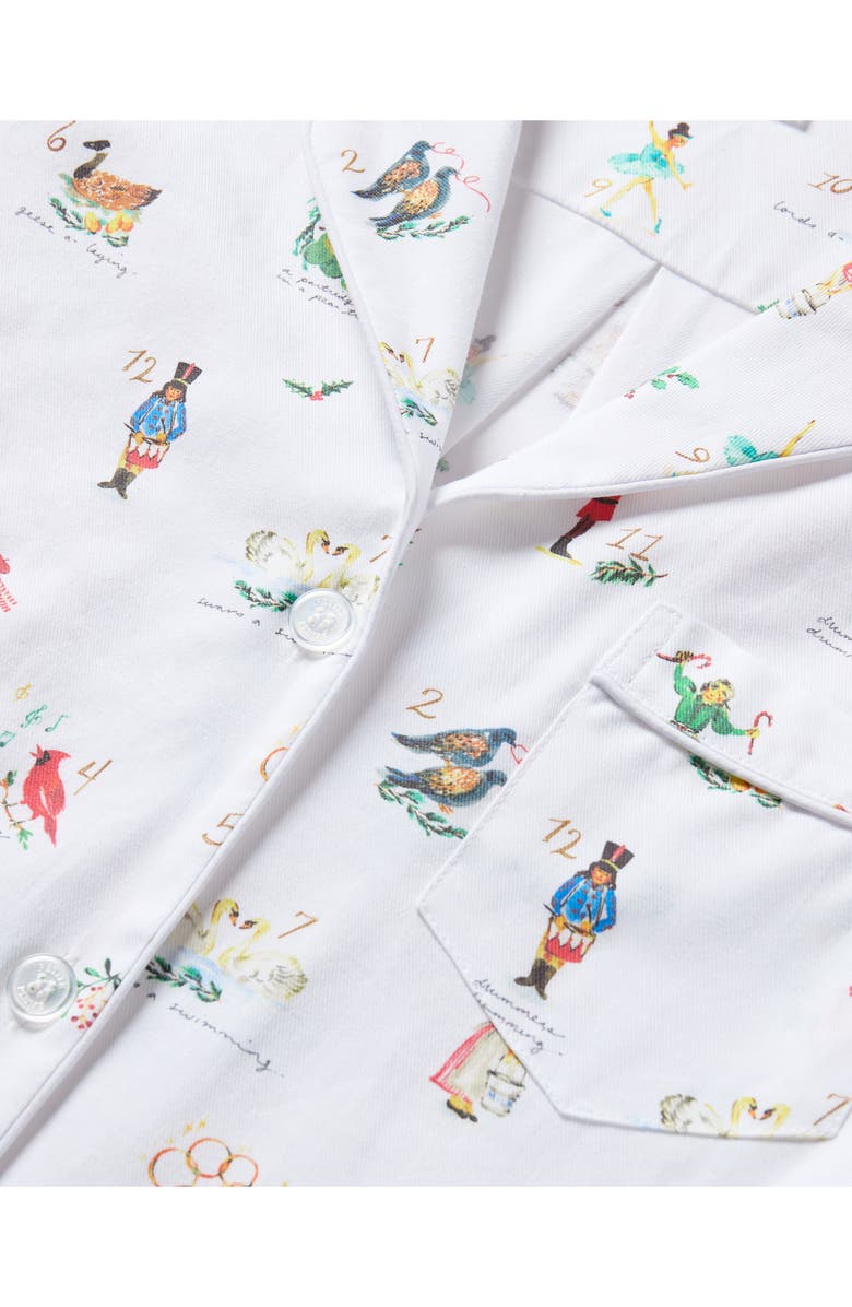 Petite Plume Holiday Print Cotton Twill Pajamas, Alternate, color, 