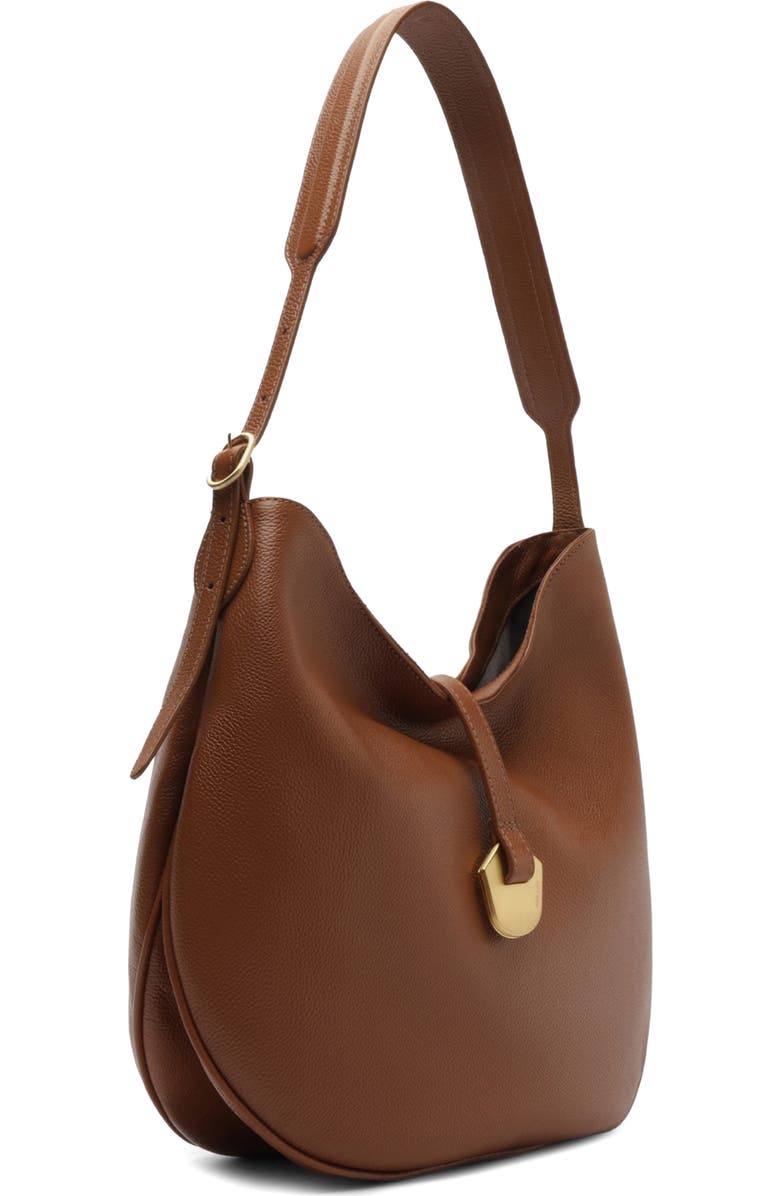 Arezzo Large Sabrina Leather Hobo Bag, Alternate, color, Soul Natural