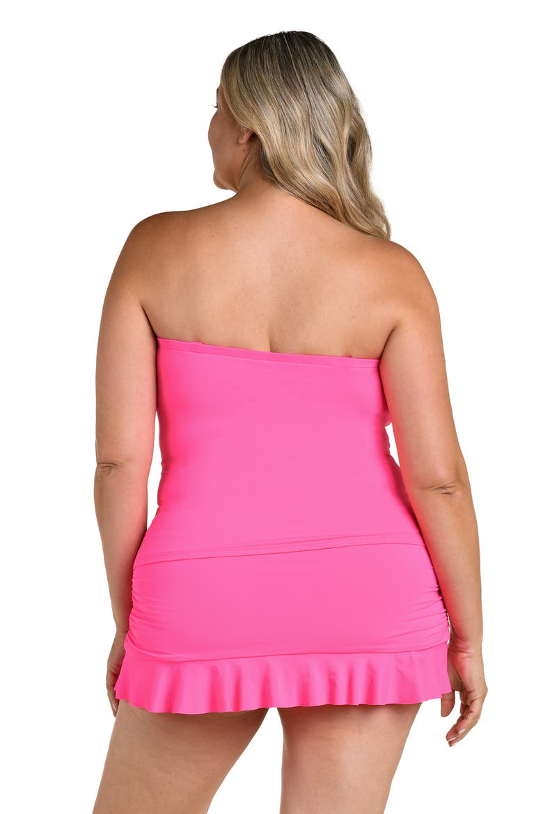 Island Goddess Ruffle Tankini Top, Alternate, color, BRIGHT PINK