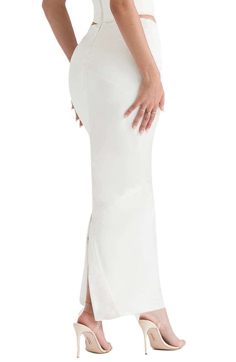 HOUSE OF CB Colette Satin Skirt, Alternate, color, Ivory