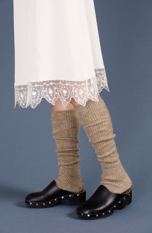 Hansel From Basel Baby Alpaca Blend Knee High Socks In Brown