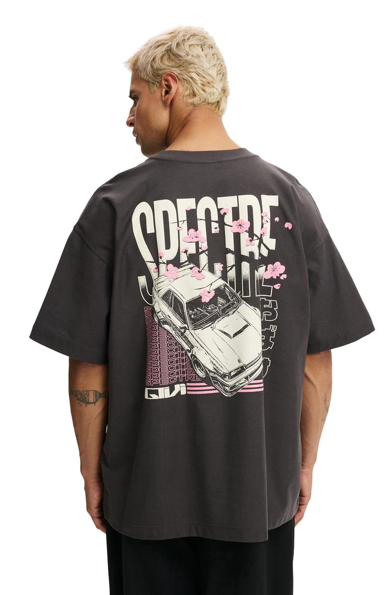 Cotton On Men's Box Fit Graphic T-Shirt, Alternate, color, Faded Slate Spectre