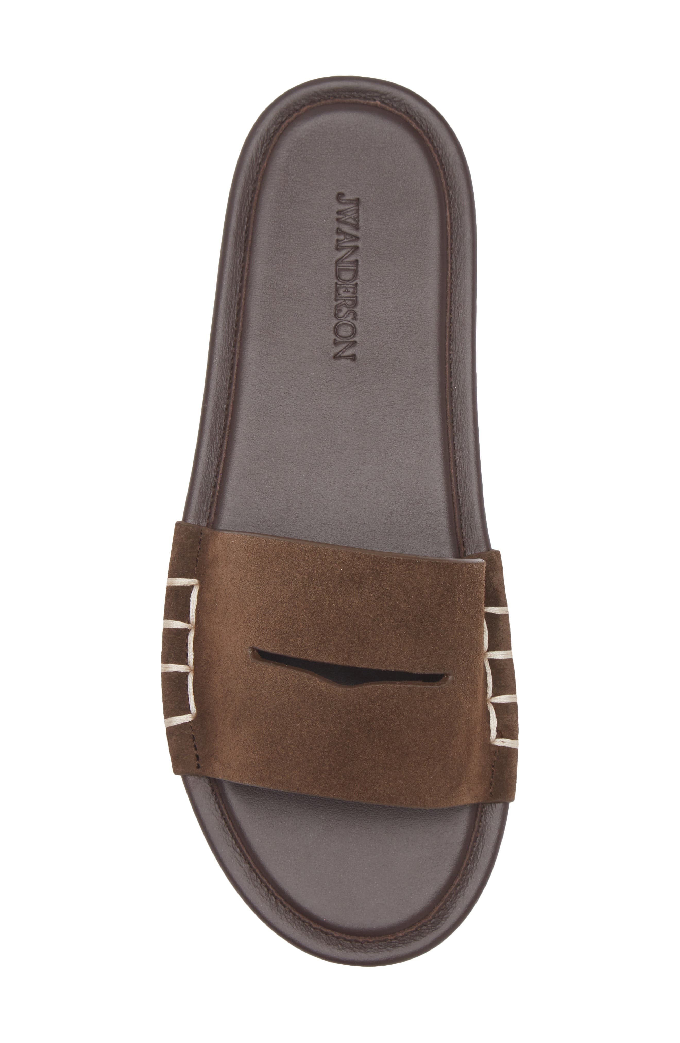JW Anderson Loafer Slide Sandal, Alternate, color, Brown 600