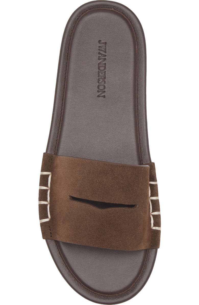 JW Anderson Loafer Slide Sandal, Alternate, color, Brown 600