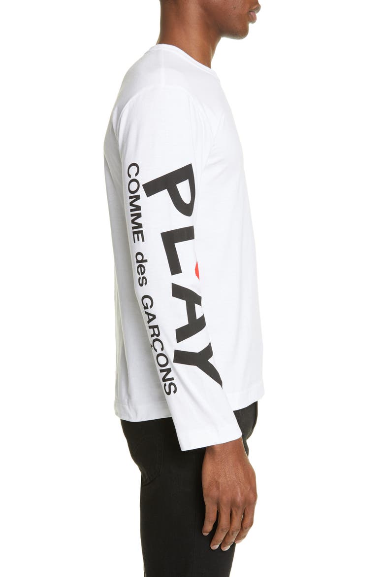 Logo Long Sleeve Graphic Tee, Alternate, color, WHITE