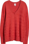 NIC+ZOE Cotton & Cashmere Blend V-Neck Sweater