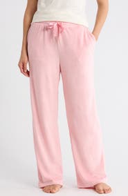 JACLYN Embossed Bow Velour Pants