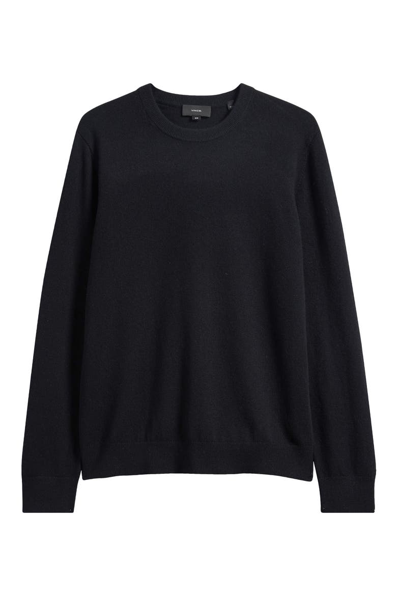 Cashmere Crewneck Sweater, Alternate, color, BLACK