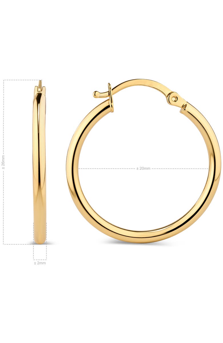DEVATA 20mm Hoop Earrings in 14K Gold, Alternate, color, Yellow Gold