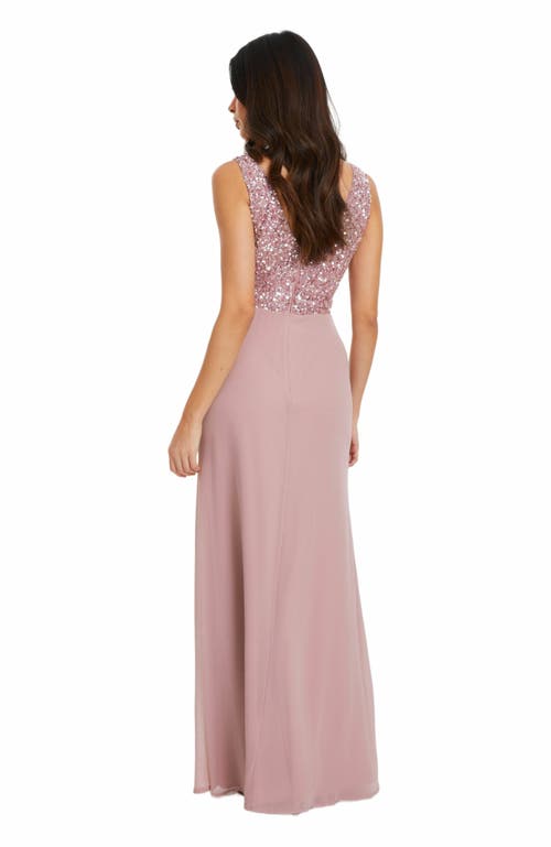 Quiz Chiffon Embellished Wrap Maxi Dress In Pink