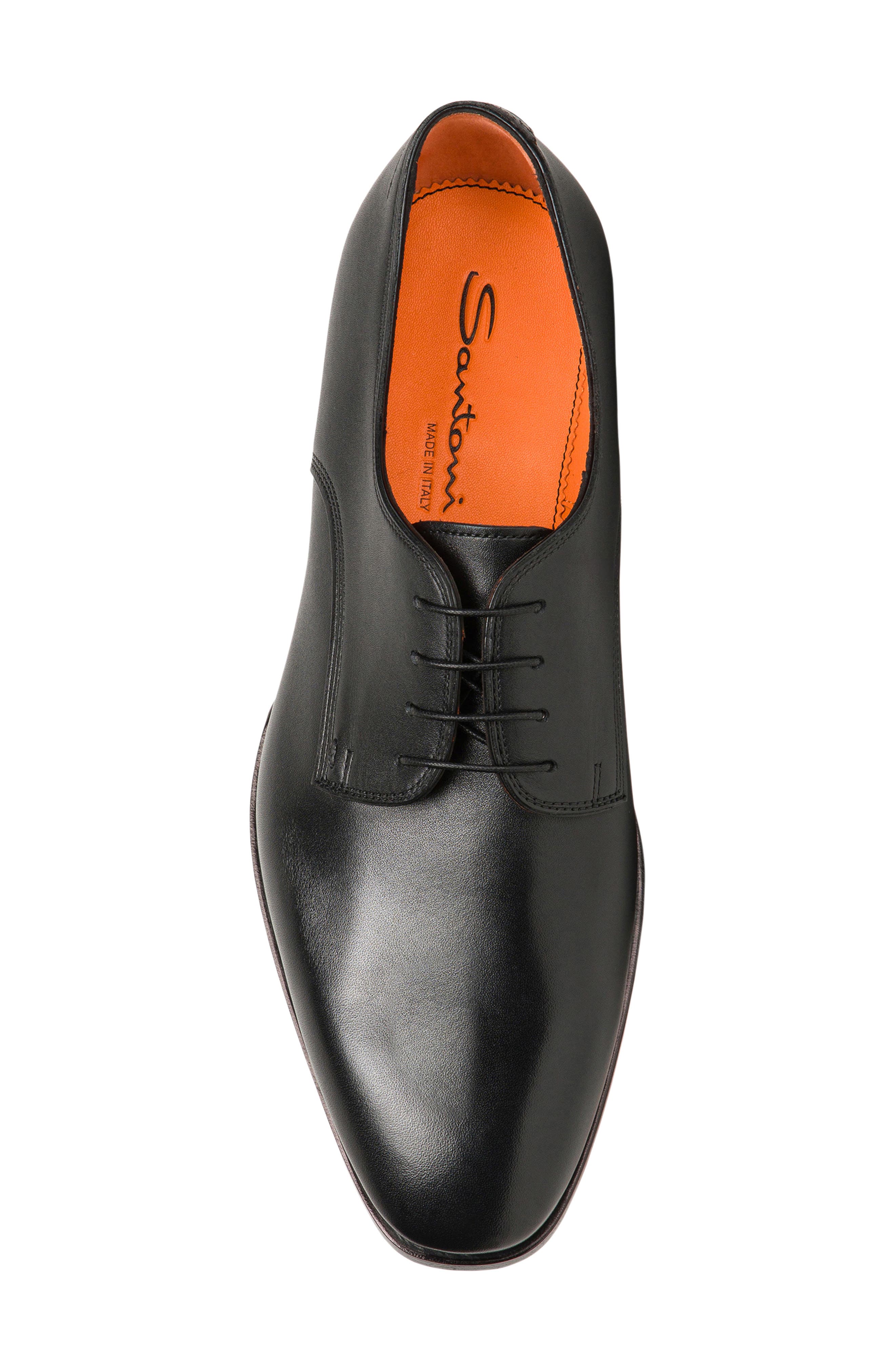 Santoni Archer Derby, Alternate, color, Black