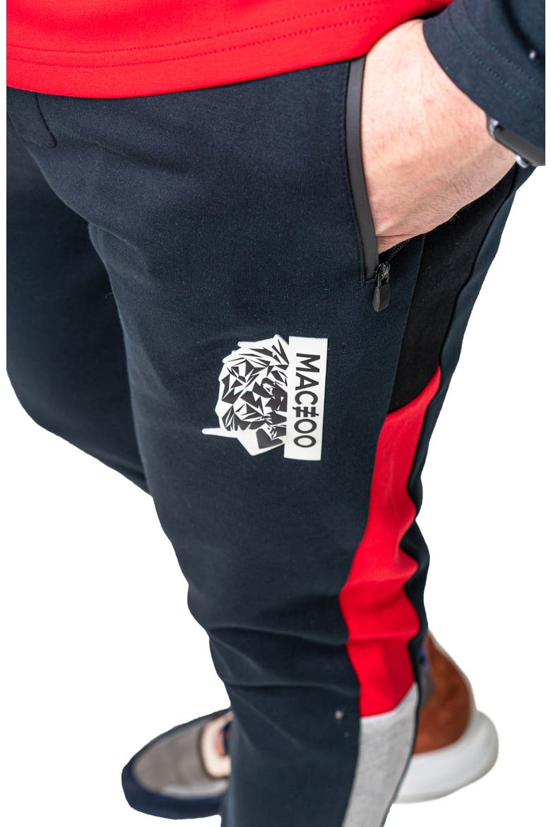 Colorblock Fleece Joggers, Alternate, color, BLUE