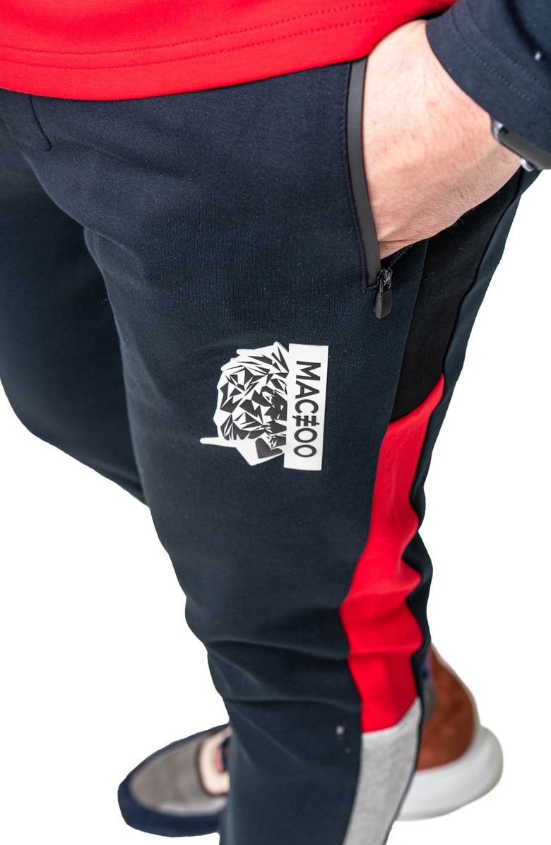 Maceoo Colorblock Fleece Joggers, Alternate, color, Blue