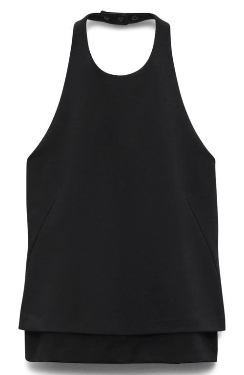 Rag & Bone Irina Layered Halter Top In Black