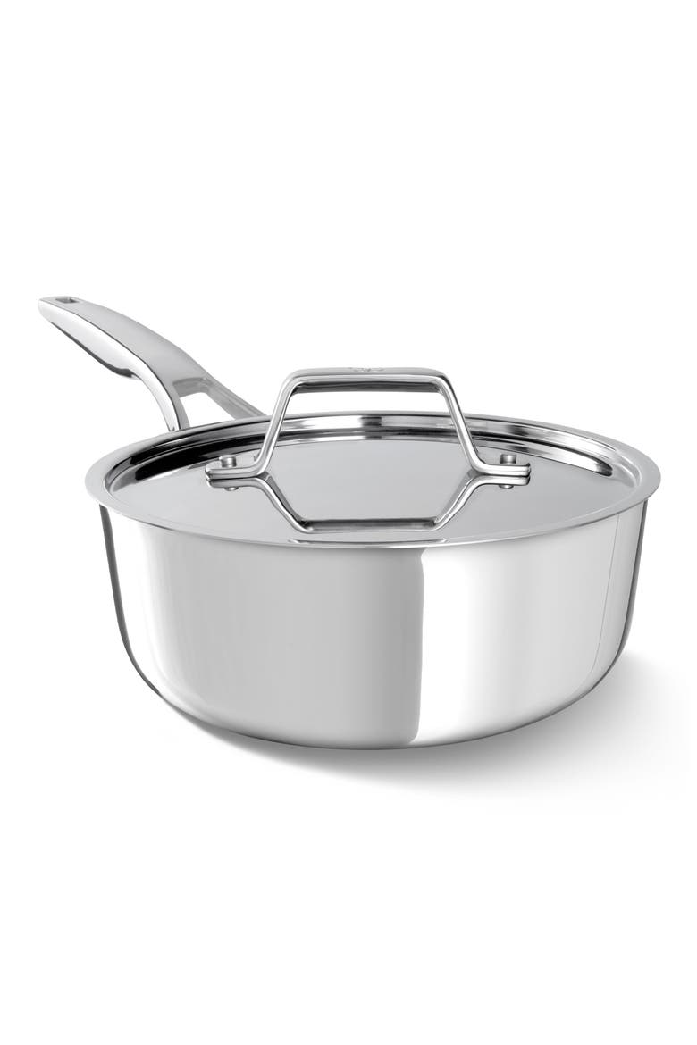 Premier Stainless Steel 2.5-Quart Sauce Pan with Lid, Main, color, STAINLESS STEEL