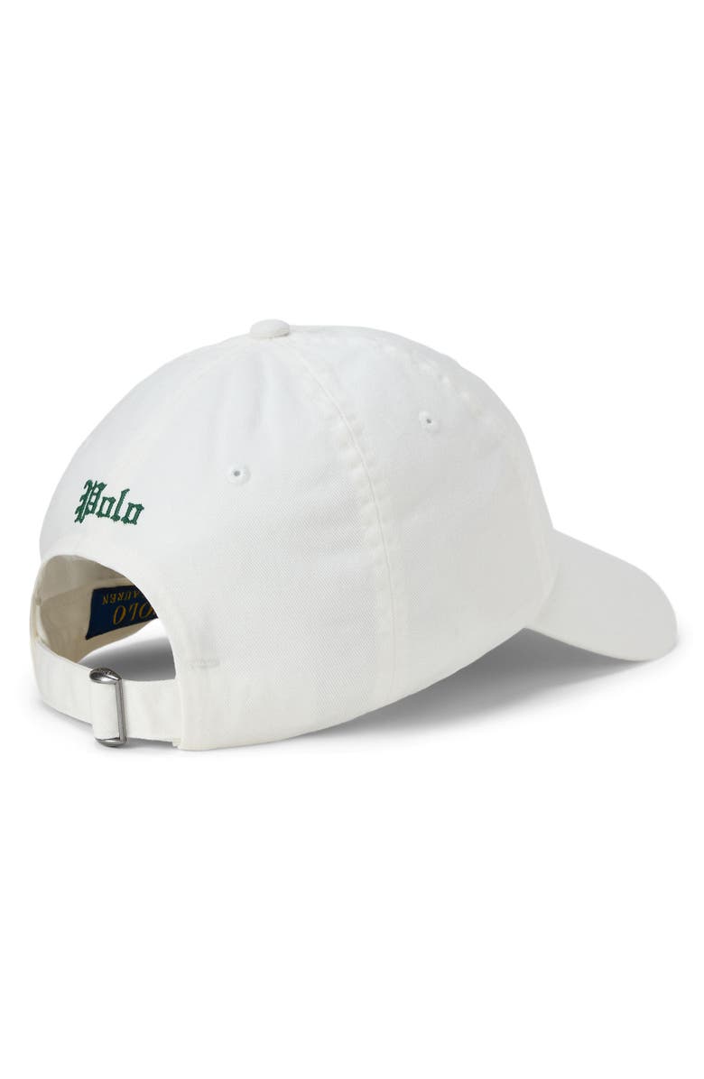 Polo Ralph Lauren Embroidered Twill Baseball Cap, Alternate, color, Paper White