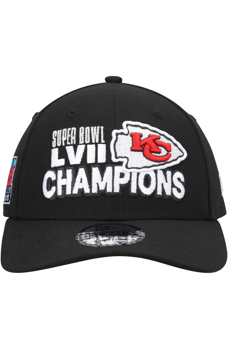 New Era Men's New Era Black Kansas City Chiefs Super Bowl LVII Champions 9FORTY Adjustable Hat, Alternate, color, 