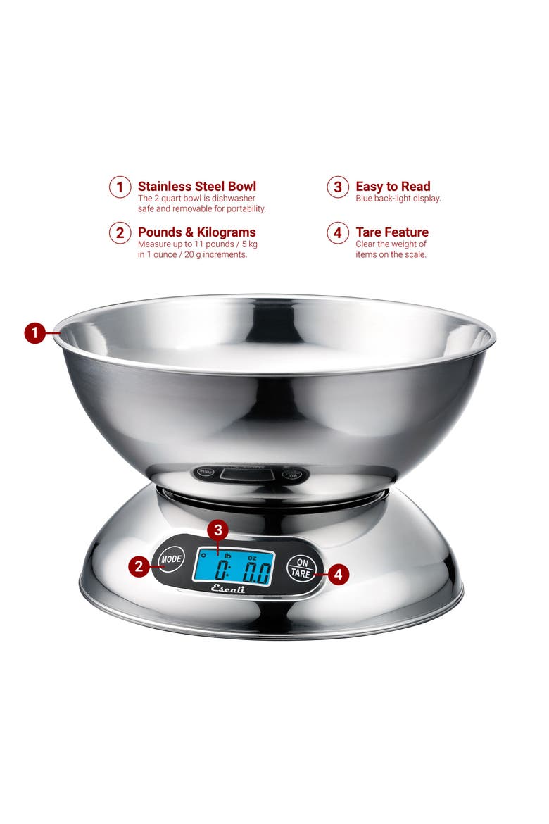 Rondo Stainless Steel Scale, Alternate, color, Stainless Steel