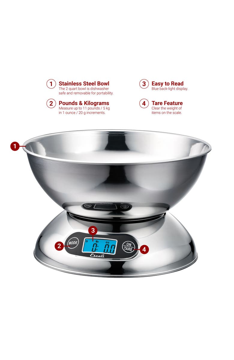 ESCALI Rondo Stainless Steel Scale, Alternate, color, Stainless Steel