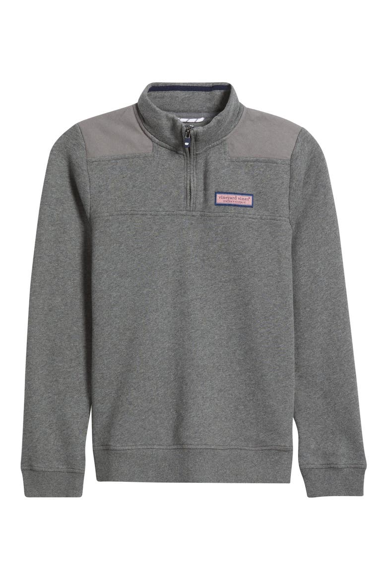 Kids' Shep Half Zip Pullover, Main, color, CHARCOAL HEATHER
