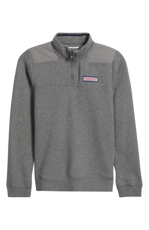 Vineyard Vines Kids' Shep Half Zip Pullover In Gray