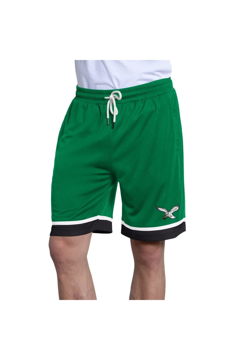 Men's Starter  Kelly Green Philadelphia Eagles Throwback Power Play Mesh Shorts, Main, color, Kelly Green