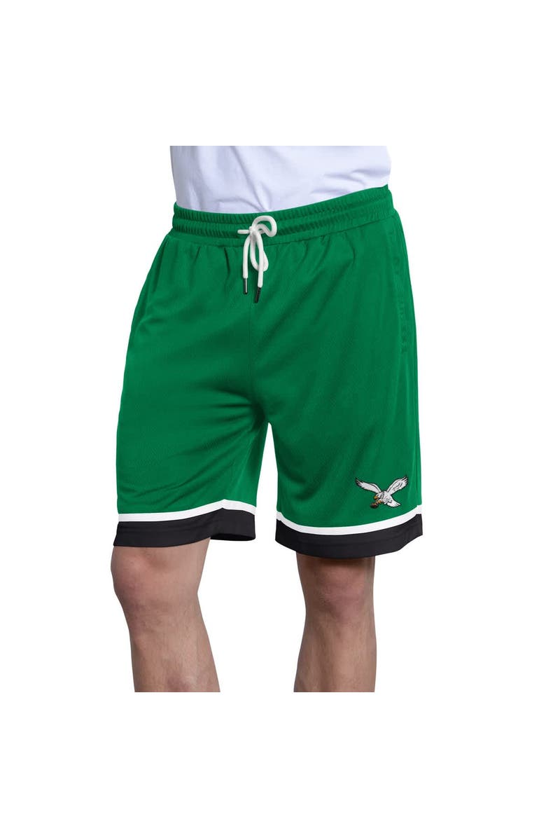 STARTER Men's Starter  Kelly Green Philadelphia Eagles Throwback Power Play Mesh Shorts, Main, color, Kelly Green