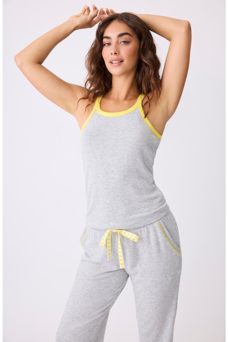 Electric Vibes Pajama Tank, Alternate, color, HEATHER GREY